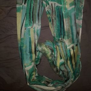 Long, lightweight bronze rectangle scarf with frin